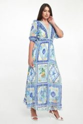 Sukienka szyfonowa maxi HALE BOB. Sukienki damskie Hale bob, bez wzorów, z szyfonu, bez ramiączek. Za 1,789.00 zł.