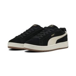 Sneakersy unisex Court Classin Suede PUMA Black Alpine Snow Gold White. Białe obuwie sportowe damskie Puma, bez zapięcia, tenisowe. Za 309.00 zł.