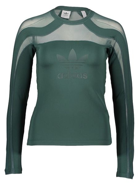 Adidas Koszulka w kolorze zielonym rozmiar: 32. Zielone bluzki damskie Adidas, bez wzorów, bez kołnierzyka, bez ramiączek. Za 56.79 zł.