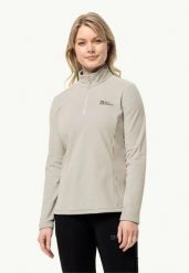 JACK WOLFSKIN Bluza damska Taunus Hz W seal r.L. Czerwone bluzy damskie Jack Wolfskin, l, bez wzorów, z materiału, bez kaptura. Za 139.55 zł.