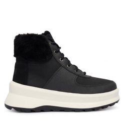 Trzewiki Helly Hansen. Czarne botki damskie Helly Hansen, bez obcasa, na płaskiej podeszwie, bez zapięcia. Za 699.99 zł.