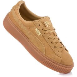 Damskie buty trampki sportowe PUMA SUEDE PLATFORM. Żółte obuwie sportowe casual damskie Puma, bez zapięcia. Za 159.00 zł.