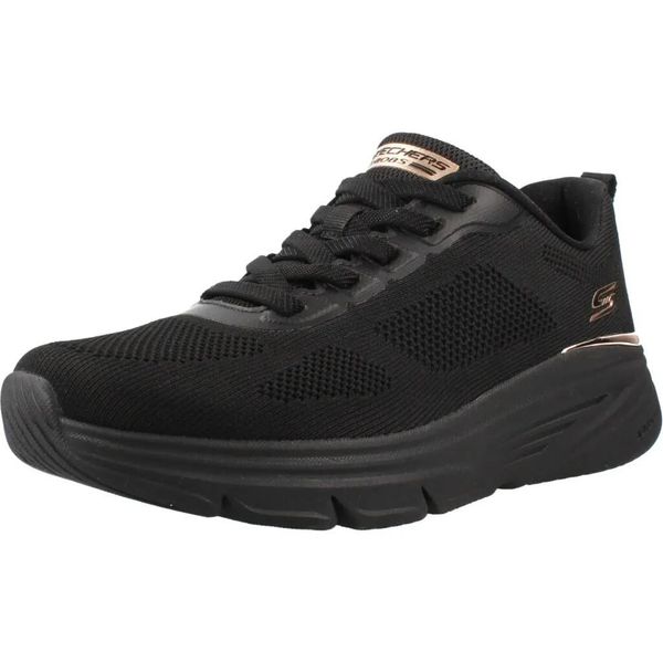 Buty SKECHERS BOBS ARCH FIT ELEV8 Czarny. Czarne obuwie trekkingowe damskie Skechers, z tkaniny, bez zapięcia. Za 283.99 zł.
