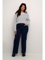 Kaffe Koszulka "Winni" w kolorze biało-granatowym rozmiar: S. Białe bluzki damskie Kaffe, s, bez wzorów, z bawełny, bez kołnierzyka, bez ramiączek. Za 70.57 zł.