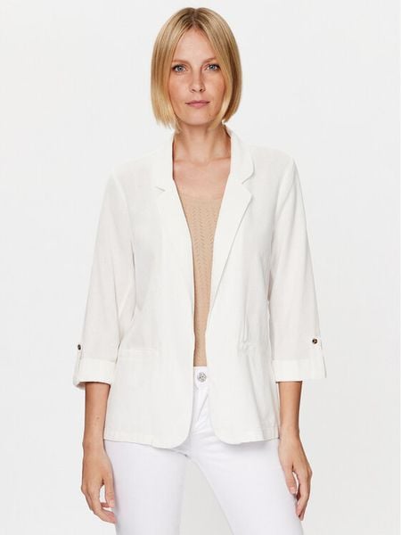 Vero Moda Marynarka Jesmilo 10279700 Biały Regular Fit. Białe marynarki i żakiety damskie Vero Moda, l, bez wzorów, ze lnu. Za 89.99 zł.