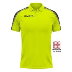Koszulka Polo Givova Fluo Żółta XL - Oddychająca i Lekka. Żółte bluzki damskie Givova, xl, bez wzorów, z poliesteru, sportowe, bez kołnierzyka, bez ramiączek. Za 95.18 zł.