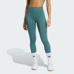 Legginsy Workout Essentials Full-Length Knit. Brązowe legginsy damskie Adidas, xl, bez wzorów. Za 199.00 zł.