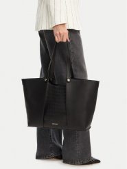 GINO ROSSI Torebka C-LX10146 Czarny. Czarne shopper bag Gino Rossi, ze skóry, bez dodatków. Za 329.99 zł.