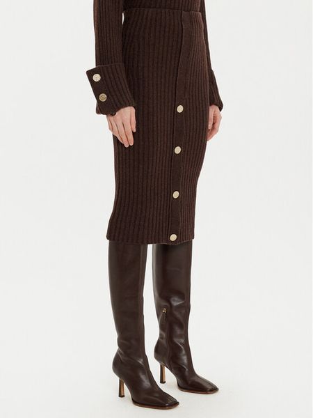 ViCOLO Spódnica midi 55017S Brązowy Regular Fit. Brązowe spódnice damskie ViCOLO, s, bez wzorów, z syntetyku, midi. Za 229.99 zł.