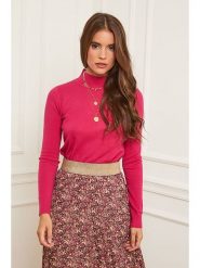 Soft Cashmere Golf w kolorze różowym rozmiar: 38/40. Różowe golfy damskie Soft Cashmere, bez wzorów, z kaszmiru, bez ramiączek. Za 79.03 zł.