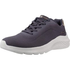 Buty SKECHERS BOBS SQUAD WAVES CURRENT Niebieski. Niebieskie obuwie trekkingowe damskie Skechers, z tkaniny, bez zapięcia. Za 245.99 zł.
