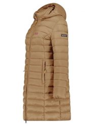 Geographical Norway Płaszcz pikowany "Atikolor" w kolorze szarobrązowym rozmiar: XXL. Brązowe płaszcze damskie Geographical Norway, xxl, bez wzorów, bez kaptura. Za 170.47 zł.