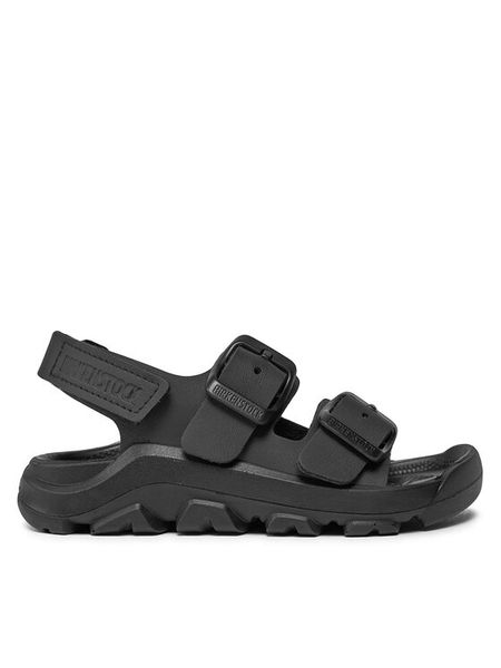 Birkenstock Sandały Mogami 1026780 S Czarny. Czarne sandały chłopięce Birkenstock, ze skóry, bez zapięcia. Za 239.99 zł.