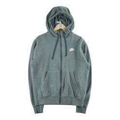 Damska bluza rozpinana na zamek Szara. Szare bluzy damskie Nike, l, bez wzorów, z materiału, z kapturem. Za 136.28 zł.