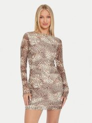 Guess Sukienka codzienna Adriana W4YK83 KBBF2 Kolorowy Slim Fit. Sukienki damskie Guess, z aplikacjami, z syntetyku, bez ramiączek. Za 209.99 zł.