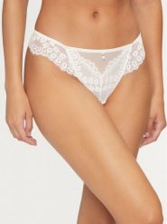 Hunkemöller Stringi Daisy 206050 Biały. Białe stringi Hunkemöller, bez wzorów, z syntetyku. Za 49.99 zł.
