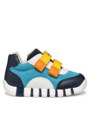 Geox Sneakersy B Iupidoo B3555C 01454 C4088 Granatowy. Niebieskie buty sportowe chłopięce Geox, ze skóry, bez zapięcia. Za 179.99 zł.