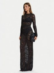 Guess Sukienka wieczorowa O5BK01 K1820 Czarny Slim Fit. Czarne sukienki damskie Guess, z aplikacjami, z syntetyku, wizytowe, bez ramiączek. Za 309.99 zł.