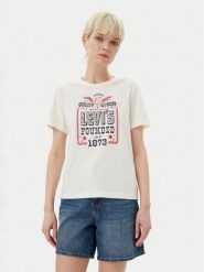Levi's® T-Shirt A8802-0041 Biały Standard Fit. Białe t-shirty damskie l, bez wzorów, z bawełny, bez kołnierzyka. Za 109.99 zł.