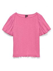 Vero Moda Bluzka w kolorze różowym rozmiar: L. Różowe bluzki damskie Vero Moda, l, bez wzorów, bez kołnierzyka, bez ramiączek. Za 76.39 zł.