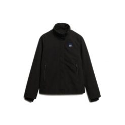 Kurtka damska Superdry Shell. Czarne kurtki damskie Superdry, bez wzorów, bez kaptura. Za 416.35 zł.