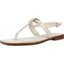 Sandały GUESS FLJREL LEA21 Nago. Czerwone sandały damskie Guess, z aplikacjami, ze skóry, bez obcasa, bez zapięcia. Za 465.99 zł.