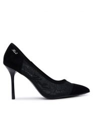 KARL LAGERFELD Szpilki Sarabande KL30905L Czarny. Czarne szpilki damskie KARL LAGERFELD, bez wzorów, z materiału, bez obcasa, na szpilce, bez zapięcia. Za 834.99 zł.