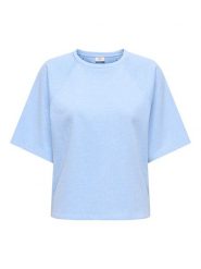 JDY Koszulka "Amalfi" w kolorze błękitnym rozmiar: XL. Niebieskie bluzki damskie JDY, xl, bez wzorów, bez kołnierzyka, bez ramiączek. Za 52.79 zł.