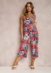 Czerwony Kombinezon Mellerine. Czerwone sukienki damskie Renee, z aplikacjami, boho, bez ramiączek. W wyprzedaży za 75.99 zł.