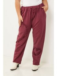 Curvy Lady Spodnie w kolorze bordowym rozmiar: 44/46. Czerwone spodnie materiałowe damskie Curvy Lady, z aplikacjami, z materiału. Za 100.99 zł.