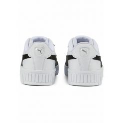 Damskie sneakersy Carina 2.0 PUMA White Black Silver Gray. Białe obuwie sportowe damskie Puma, z materiału, bez zapięcia, tenisowe. Za 436.00 zł.