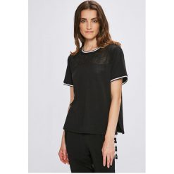 Dkny - Top piżamowy. Szare piżamy damskie DKNY, z bawełny, z krótkim rękawem. W wyprzedaży za 159.90 zł.