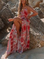 LA Angels Sukienka w kolorze czerwono-białym rozmiar: L. Białe sukienki damskie LA Angels, bez wzorów, z wiskozy, bez ramiączek. Za 162.11 zł.