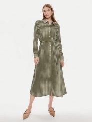 Vero Moda Sukienka koszulowa Ilisa 10306597 Brązowy Regular Fit. Brązowe sukienki damskie Vero Moda, bez wzorów, z bawełny, bez ramiączek. Za 119.99 zł.