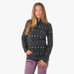 Bluza polarowa turystyka damska Swedemount Idre Fleece III wodoodporna. Białe bluzy damskie SWEDEMOUNT, na zimę, bez wzorów, z polaru, bez kaptura. Za 129.99 zł.