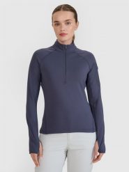 4F Bluza trekkingowa regular szybkoschnąca damska - szara L. Szare bluzy damskie 4F, l, bez wzorów, z elastanu, bez kaptura. W wyprzedaży za 99.99 zł.