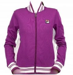 Bluza tenisowa damska Fila Settanta. Czerwone bluzy damskie Fila, m, z aplikacjami, z bawełny, bez kaptura. Za 246.99 zł.