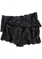 "Figi ""panty"" z koronki (2 pary)". Czarne figi bonprix, bez wzorów, z koronki. Za 39.99 zł.