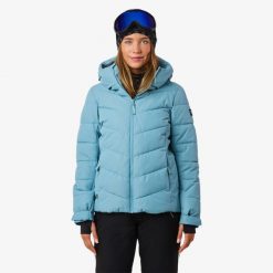 Kurtka narciarska damska Swedemount Cervinia Puffer Ski Jacket wodoodporna. Zielone kurtki damskie SWEDEMOUNT, na zimę, bez wzorów, bez kaptura. Za 372.00 zł.