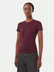 Tommy Jeans T-Shirt DW0DW20459 Fioletowy Slim Fit. Fioletowe t-shirty damskie Tommy Jeans, s, bez wzorów, z bawełny, bez kołnierzyka. Za 129.99 zł.