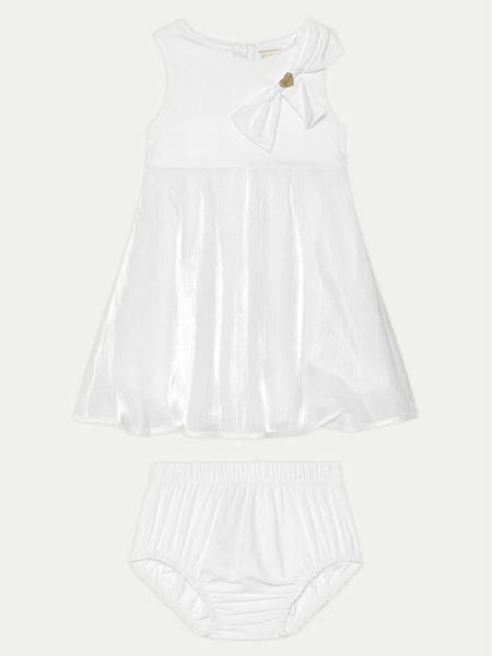 Guess Sukienka codzienna A5RK10 WFE70 Biały Regular Fit. Białe sukienki dziewczęce Guess, z aplikacjami, z syntetyku, bez ramiączek, proste. Za 159.99 zł.