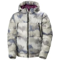 Kurtka narciarska Helly Hansen W22 Arc. Szare kurtki damskie Helly Hansen, na zimę, bez wzorów, z puchu, bez kaptura. W wyprzedaży za 1,914.00 zł.