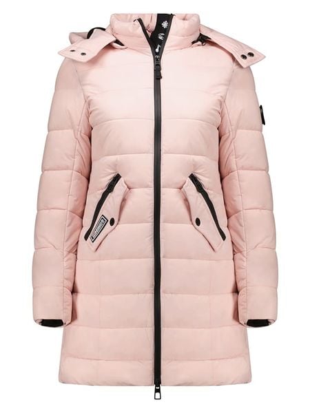 Geographical Norway Płaszcz zimowy "Cabima" w kolorze jasnoróżowym rozmiar: S. Różowe płaszcze damskie Geographical Norway, na zimę, s, bez wzorów, z puchu, bez kaptura. Za 293.95 zł.