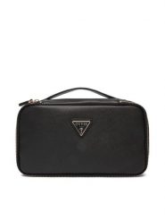 Guess Kosmetyczka Norom TWSN90 91045 Czarny. Czarne kosmetyczki damskie Guess, z aplikacjami, ze skóry. Za 319.99 zł.