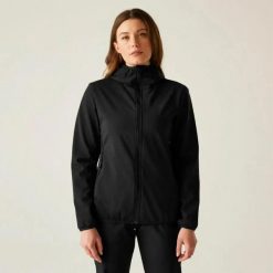 Damska kurtka wodoodporna Dare 2B Iced Softshell. Czarne kurtki sportowe damskie Dare 2b, bez wzorów, z elastanu, bez kaptura. Za 256.50 zł.