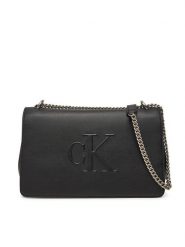 Calvin Klein Jeans Torebka Sculpted Ew Flap Conv Chain LV04K3035G Czarny. Czarne torebki wieczorowe damskie Calvin Klein Jeans, bez wzorów, z jeansu, bez dodatków. Za 369.99 zł.