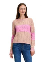 BETTY & CO Sweter w kolorze szarobrązowo-jasnoróżowym rozmiar: 44. Brązowe swetry klasyczne damskie Betty & Co, z wełny, bez kołnierzyka. Za 139.87 zł.