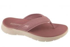 Japonki damskie, Go Walk Flex Sandal - Holly. Fioletowe klapki damskie Skechers, bez wzorów, z materiału, bez obcasa, bez zapięcia. Za 189.99 zł.