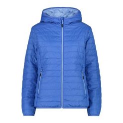 Damska kurtka z kapturem CMP. Niebieskie kurtki damskie CMP, na zimę, bez wzorów, z puchu, z kapturem. Za 387.20 zł.
