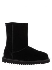 Gooce Skórzane kozaki zimowe "Sawel Waterproof" w kolorze czarnym rozmiar: 40. Czarne kozaki damskie Gooce, na zimę, z materiału, bez obcasa, bez zapięcia. Za 314.95 zł.